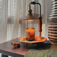 Lampe chauffe-cire électrique de haute qualité pour la décoration de la maison, base en bois, chauffe-cire à cire fondue, lampe d'ambiance de table