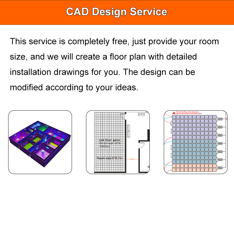 Portable LED Floor Interactive Light Up Activate Game Room Panels 200 Games Programs 30x30cm · image 5