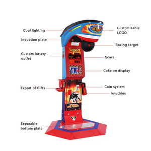 Machines de boxe à monnayeur, simulateur de boxe géant rouge, machine d'amusement <span class=keywords><strong>King</strong></span> of Hammer pour intérieur ou extérieur - Product Image 3