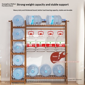 Porte-vêtements sur pied en <span class=keywords><strong>bambou</strong></span> - Étagère multifonctionnelle pour manteaux, chapeaux, sacs, séchage et rangement pour chambre à coucher - Product Image 3