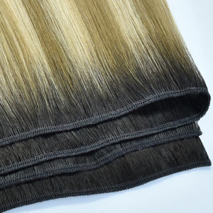 <span class=keywords><strong>Prix</strong></span> de gros d'usine, cheveux vierges à 100%, trame double tirée à la machine, extensions de cheveux humains, fournisseurs - Product Image 2