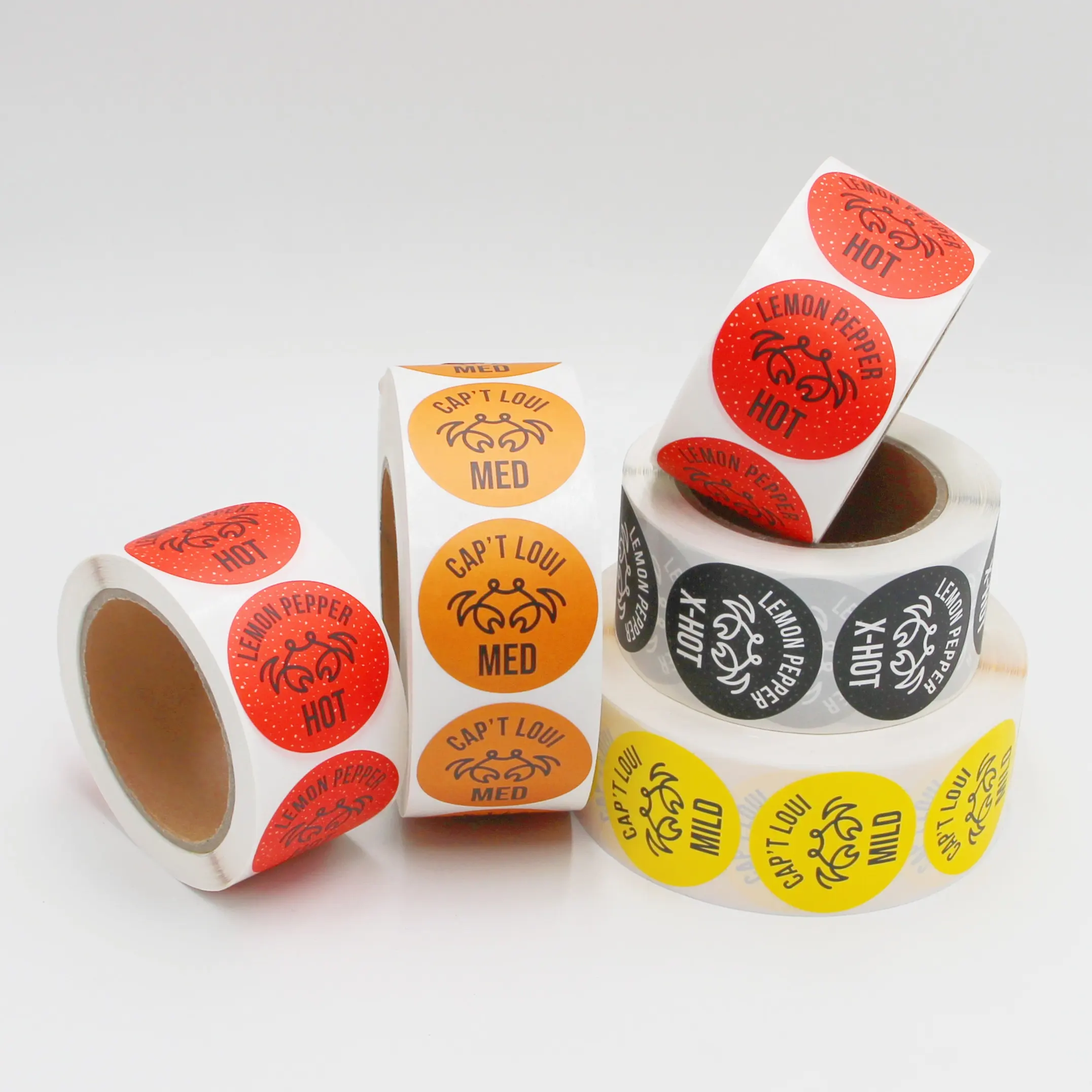 Etiquetas adhesivas redondas impermeables personalizadas para botella, etiqueta de tarro de especias, etiqueta adhesiva de agradecimiento, pegatina mate