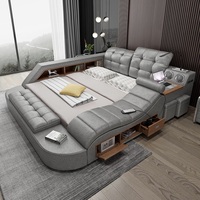 Nouveau lit multifonctionnel avec fauteuil de massage, vente directe d'usine, grand espace de rangement, mobilier de chambre à coucher