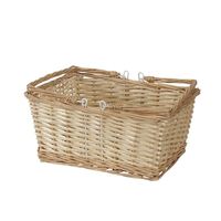 Panier de pique-nique en rotin avec cadre en aluminium, panier de rangement personnalisé noir coloré en forme de fraise, avec doublure en plastique tressé fermé