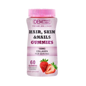 Gomitas para Cabello, Piel y Uñas, Colágeno, Vitaminas, Belleza Femenina, Crecimiento del Cabello, Blanqueamiento de la Piel, Suplemento en <span class=keywords><strong>Caramelos</strong></span> para Mujeres, Cabello, Piel y Uñas - Product Image 1