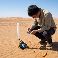 Détecteur d'eau souterraine Pqwt-M100 100m avec précision de mesure de 0,001mv, batterie lithium-ion rechargeable de 3000mah