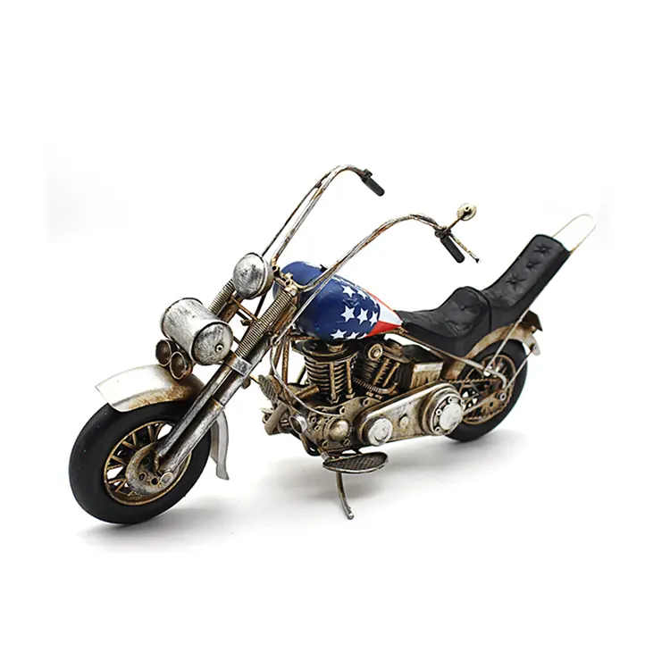 Sıcak satış çocuk el yapımı metal eski model motosiklet