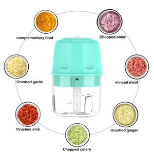 Mini Picadora Eléctrica de Alimentos Recargable de 1500mAh, Potente Picadora de Acero Inoxidable para Ajo, Cebolla y Carne - Product Image 2