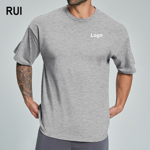 RUIQUWIN – T-shirt en coton biologique tricoté à col rond pour homme, coupe classique, doux, respirant, décontracté, à manches courtes – Vente en gros - Product Image 1