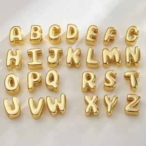 <span class=keywords><strong>Perles</strong></span> <span class=keywords><strong>lettres</strong></span> en or et argent en gros, <span class=keywords><strong>perles</strong></span> alphabet 3D gonflées pour la fabrication de bracelets, bijoux, artisanat DIY, personnalisables, faible MOQ, directement de l'usine - Product Image 3