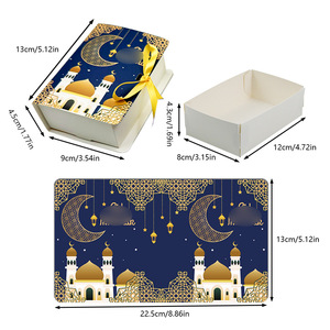 Cajas de Regalo Navideñas Más Vendidas, Cajas de Embalaje con Diseño de Castillo Lunar, Cajas para Dulces de Fiesta con Cintas, Cajas de Regalo - Product Image 2