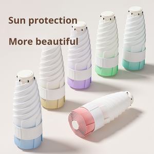 LM-H ห้าพับพับแบบไล่ระดับสีจับร่มกันแดด<span class=keywords><strong>ยาง</strong></span>สีดำน้ำหนักเบาพิเศษขนาดกระเป๋าควบ<span class=keywords><strong>ค</strong></span>ุมด้วยมือ - Product Image 6