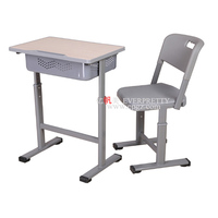 Offre Spéciale : Ensemble Chaise et Pupitre Individuel pour Étudiant, Mobilier Scolaire Moderne avec Cadre Métallique Robuste et Hauteur Réglable