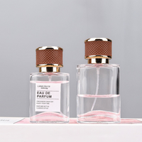 30ml 50ml Récipient cosmétique pour échantillon de parfum vide de voyage Flacons transparents Pompe de pulvérisation Atomiseur en verre Flacon à brume fine