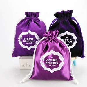 High Quality Luxury 100% Silk Dust <b>Bag</b> with <b>String</b> Custom logo Drawstring Satin Gift <b>Bag</b> for Candy Pouches Wedding Favor <b>Bags</b> - Product Image 6