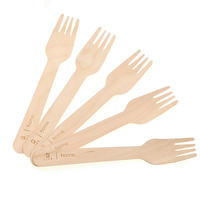 Ensemble de couverts jetables en bois épaissi, couteau, fourchette et cuillère en bois de bouleau renforcé, qualité supérieure, kit de vaisselle biodégradable