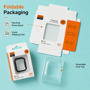 Boîte d'emballage en carton avec fenêtre pour montres Huawei et <span class=keywords><strong>Apple</strong></span> <span class=keywords><strong>Watch</strong></span> S11 S10 46 42 41 40MM – Vente en gros - Product Image 2