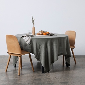 Natural Flax Solid Color <b>Linen</b> Kitchen Tablecloth Runner Luxury Fabric Wholesale Custom Size 100% <b>Linen</b> <b>Table</b> <b>Cloth</b> for Hotel - Product Image 1