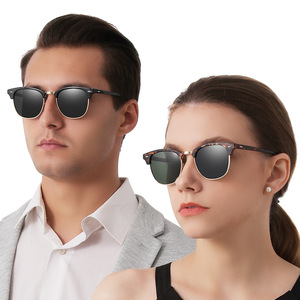 Lunettes de soleil polarisées Conchen UV400, monture demi-cerclée rétro, verres TAC, pour la pêche, les voyages, la conduite, protection solaire - Product Image 4
