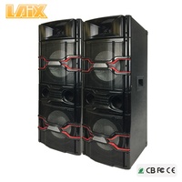 Altavoces de escenario de alta gama Laix DS-8 con caja de madera, luz LED, doble woofer de 12 pulgadas, 120W+120W, potentes, para cine en casa y audio estéreo.