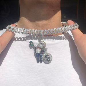 Joyería Hip Hop, Colgante Personalizado con Diamantes de Imitación Coloridos, Diseño de Niño Calvo con Dólares - Product Image 3