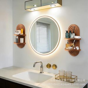Wooden <b>Wall</b> <b>Mounted</b> <b>Shelf</b> Arched Design 2 Tier For Home Decor Display <b>Shelves</b> - Product Image 4