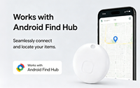 Pelacak Pintar Plastik Tahan Air IP67 Pelacakan Waktu Nyata Mode Hemat Daya Kontrol Jarak Jauh Berfungsi Android Find Hub untuk Kunci