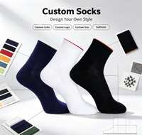 Chaussettes de sport mi-mollet respirantes à col rond, super douces, couleur unie personnalisable
