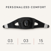 Masseur de genou avec chaleur, vibrations et lumière rouge, écran tactile, minuterie, rechargeable, enveloppement pour soulager la douleur