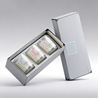 Boîtes d'emballage pour bougies parfumées recyclables, design personnalisé d'usine, avec lamination brillante, gaufrage, boîte cadeau en carton avec couvercle