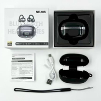 Écouteurs sans fil NE10S, non intra-auriculaires, type clip d'oreille, affichage numérique, écouteurs TWS