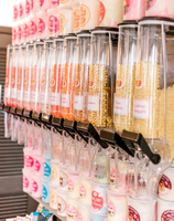 Distributeur de nourriture en vrac ECOBOX pour noix de cajou, pistaches, graines, céréales, bac à gravité, distributeur de nourriture en plastique, distributeurs de bonbons pour les magasins