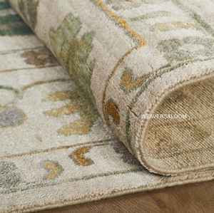 Tapis noué à la main moderne pour salon, chambre à coucher, salle à manger, tapis noué à la main de 8x10, 9x12, 10x14, tapis Oushak fait à la main - Product Image 5