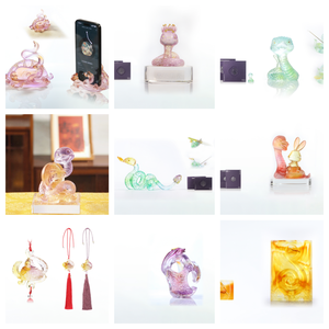 Décoration d'intérieur en cristal fait main, motif serpent et lapin, sculpture exquise, ornement pour bureau, peut également servir de <span class=keywords><strong>presse</strong></span>-papiers - Product Image 3