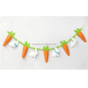 Happy Easter carota coniglietti decorazione Banner Party Rabbit Decor Party fornitore