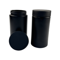 Bouteille en verre noir mat de haute qualité de 1 à 16oz ronde avec bouchons à l'épreuve des enfants utilisés pour les fleurs séchées, les bonbons et les plantes