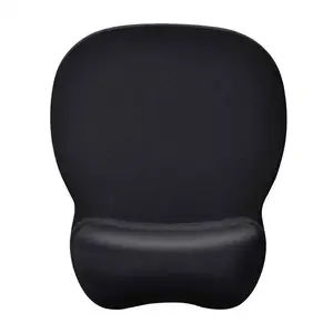 Black Ergonomic Mouse Pad With Wrist Support Memory Foam Mouse Pad With Non-Slip Rubber Base Gaming Mouse Mat