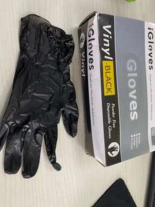 Guantes desechables de vinilo sin látex ni polvo, negros, tallas S/M/L/XL, venta directa de fábrica, hechos en China con certificado CE - Product Image 2