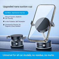 Support de téléphone pliable à clipser, fixation magnétique, rotation réglable, base à ventouse, aimant puissant N54 pour bureau, voiture, mur