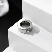 Boucles d'oreilles Punk Rock en acier titane pour femmes et hommes, Clips d'oreille sans Piercing, bijoux de rue minimalistes