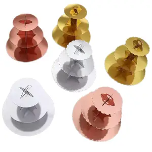 Suporte de papel bronzeado para bolo, 3 camadas, decoração de bolo de casamento, festa de aniversário, artesanato DIY, suporte de sobremesa, ferramentas para bolo