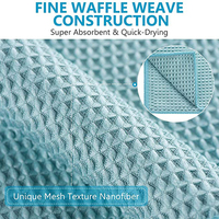 Esun Chiffon de nettoyage de cuisine à séchage rapide en microfibre épaissie, gaufrée, absorbant l'eau pour le séchage du sol
