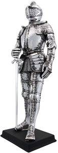 Toptan gümüş kaplama ortaçağ şövalye zırh heykeli şekil zırh - Product Image 3