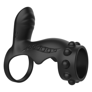 Anneau séminal en silicone à double verrouillage Yin <span class=keywords><strong>Di</strong></span> 10 fréquence doux jouet sexuel à vibration pour hommes - Product Image 1