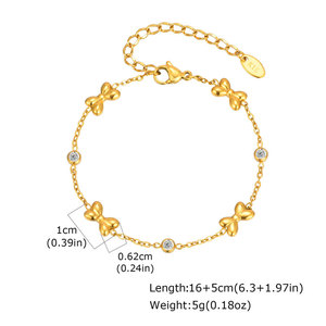 Bracelets et Joncs en Acier Inoxydable 316L Anti-ternissement, Plaqué Or PVD 14k 18k, Bijoux pour Bébés Filles et Enfants - Product Image 5
