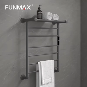 Sèche-serviettes électrique mural en acier inoxydable avec 4 barres, radiateur, sécheuse et chauffe-serviettes pour usage domestique - Product Image 3
