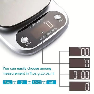 Balance de cuisine numérique en gros 10 kg, électronique, portable, intelligente, pour bijoux, aliments, pâtisserie, outil de mesure multifonction avec écran LCD - Product Image 4