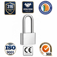 Cadenas de sécurité en acier inoxydable 304 à longue manille pour usage marin, étanche, antirouille, anti-effraction, 40 mm, accessoires pour yachts et bateaux