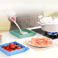 Tapis magnétique en silicone résistant à la chaleur, plateau de rangement anti-salissures, support de casserole réutilisable, tapis pliable