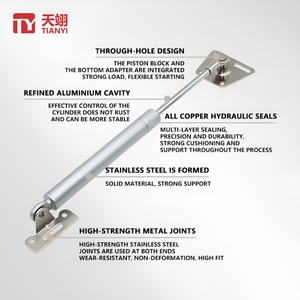 Adjustable Pneumatic Gas <b>Spring</b> Flip up <b>Door</b> Support Lid Stay for Wardrobe Cupboard <b>Door</b> Hinge - Product Image 4